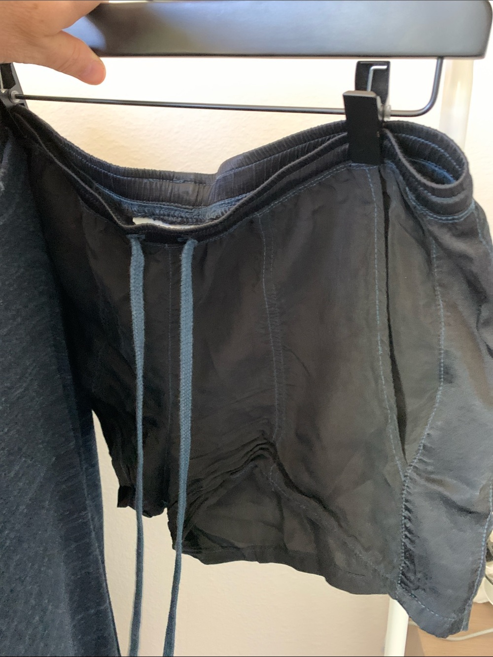Hard Tail Short & Sweater Set Lightweight Black Drawstring Shorts